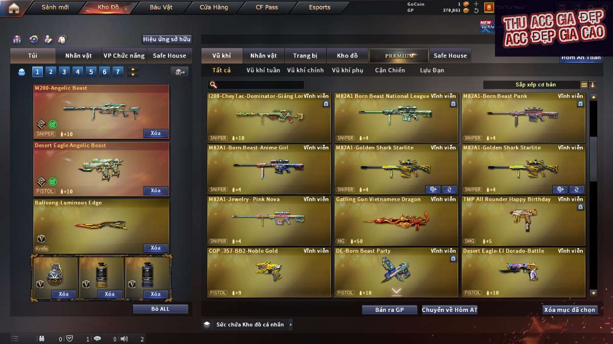 shop acc cf uy tin gia re